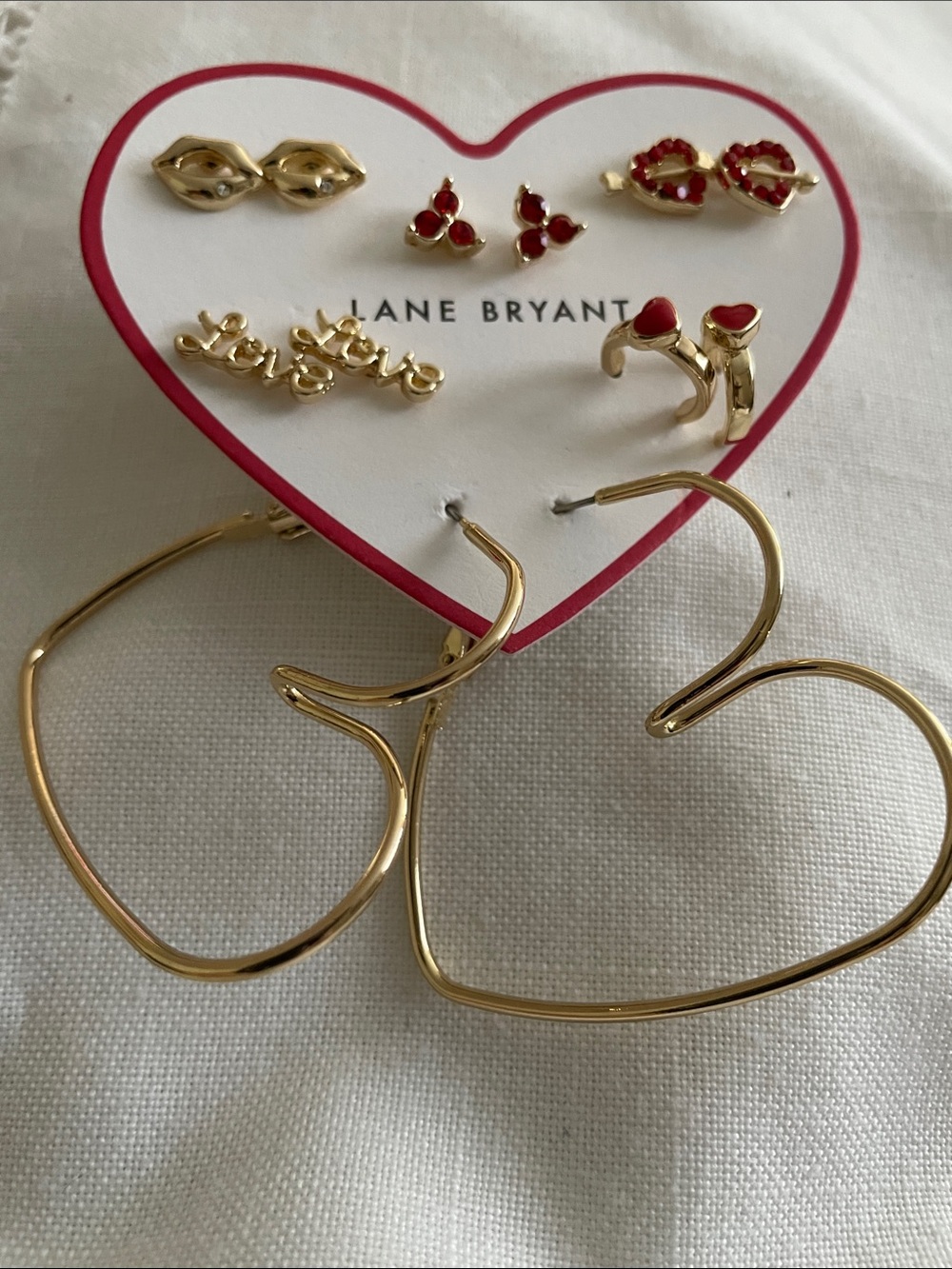 Lane Bryant Gold and Red Heart Earring
Set NWT - Picture 2 of 6
